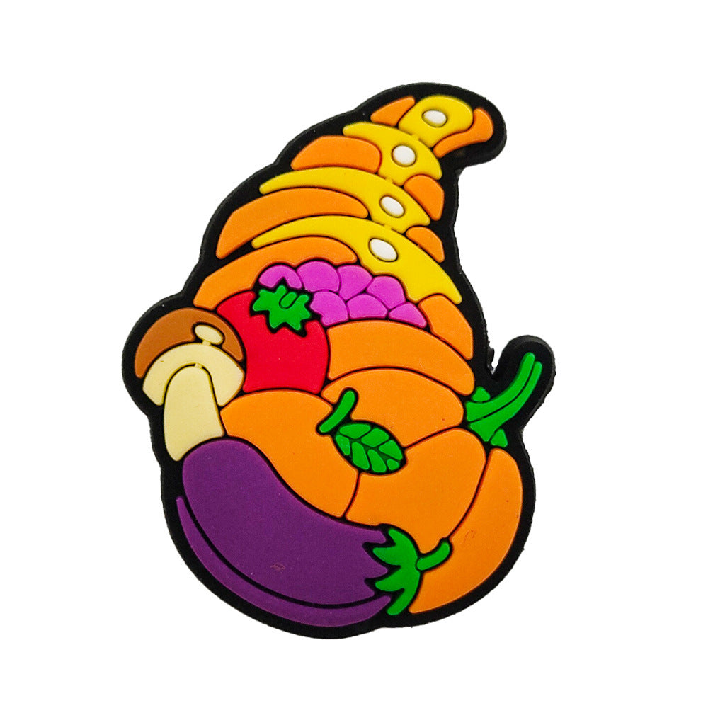 Clips déco chaussures – Motifs cartoon spécial Thanksgiving.