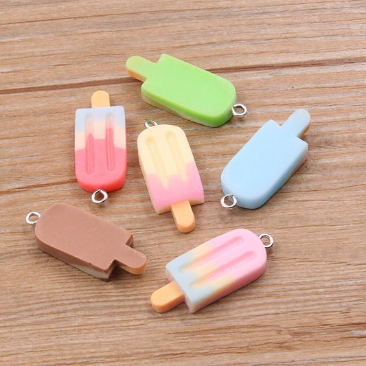 Pendentif bâtonnet glacé – Résine dégradée, idéal pour créations DIY
