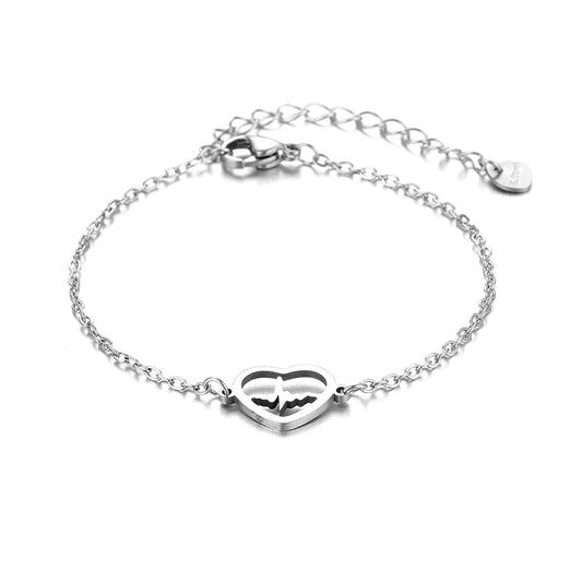 Bijou poignet femme – Motif cœur battement, discret et raffiné