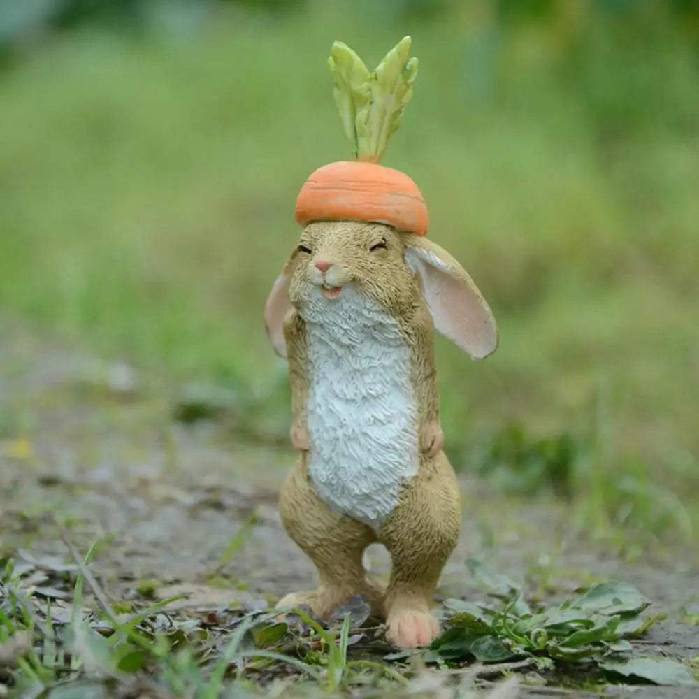 Décos de Pâques lapin – Figurines miniatures pour maison ou jardin féerique