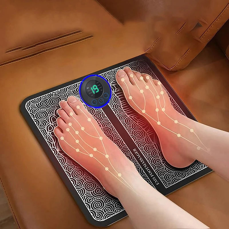 Tapis de massage pieds USB – 8 modes, 19 niveaux
