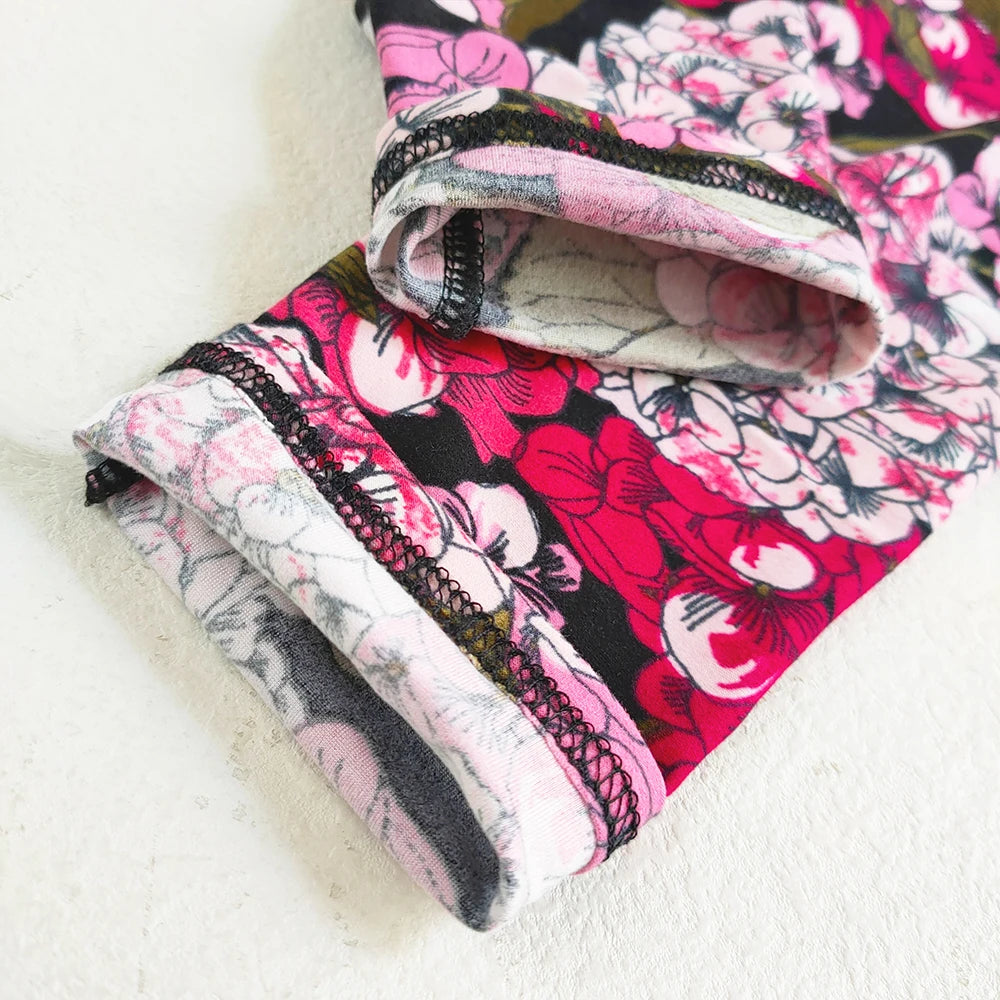 Pantalon skinny enfant – Style floral pour bouger avec légèreté