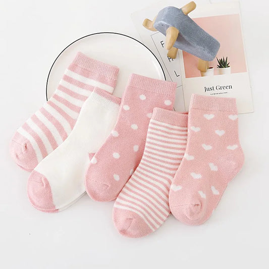 Lot de 5 paires de chaussettes enfants – Douces, chaudes et pleines de style