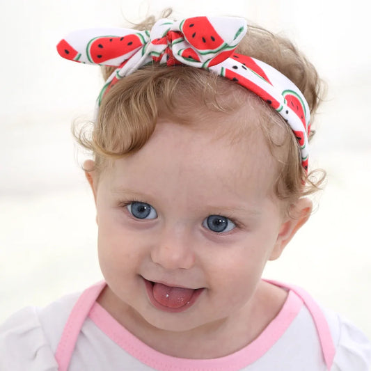 Bandeau bébé fille – Motifs fruits - doux et mignon