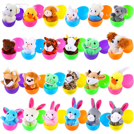 24 œufs de Pâques surprises – Avec peluches lapins, parfaits pour les enfants