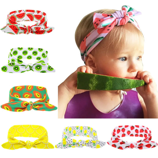 Bandeau bébé fille – Motifs fruits - doux et mignon