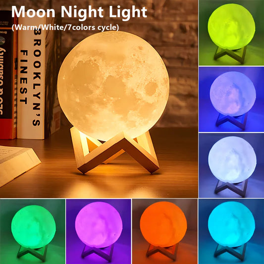 Lampe lune LED galaxie – Veilleuse enfant