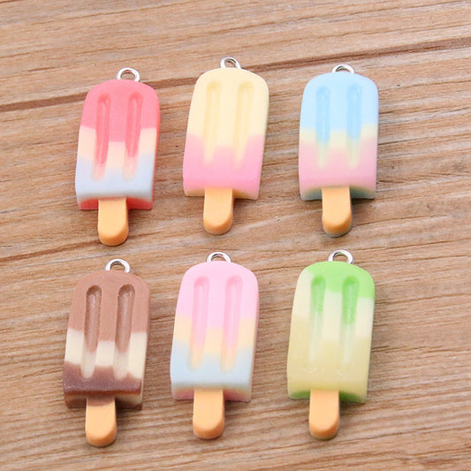 Pendentif bâtonnet glacé – Résine dégradée, idéal pour créations DIY